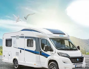 Luxus Wohnmobil Knaus 650 MF teilintegriert 